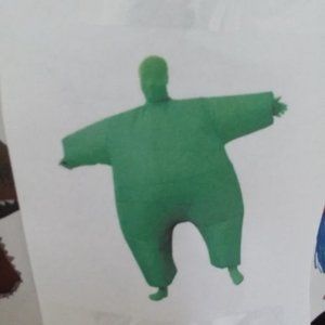 Womens Adult INFLATABLE Costume St Patricks Day Green Jumpsuit Sumo Outfit Mens